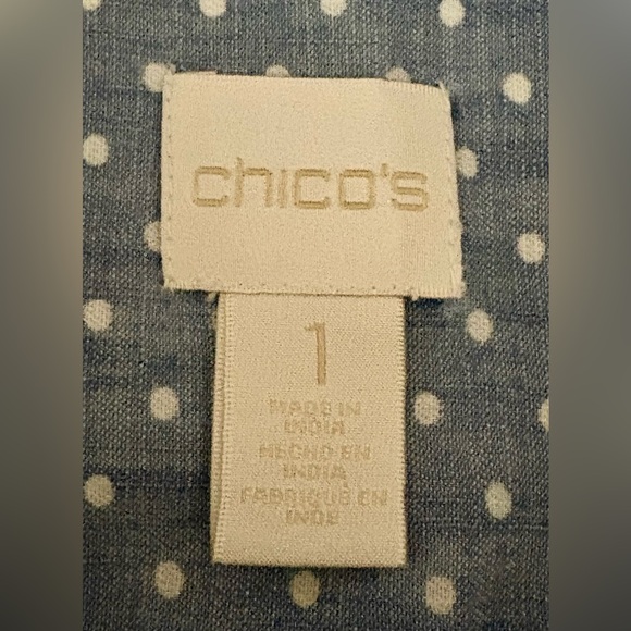 Chico’s size 1 (medium) sleeveless blouse, EUC - Picture 3 of 4